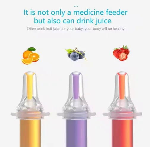 ODM Split Flow Anti Choking Design Infant Fruit Juice Feeder Silicone Baby Medicine Dispenser