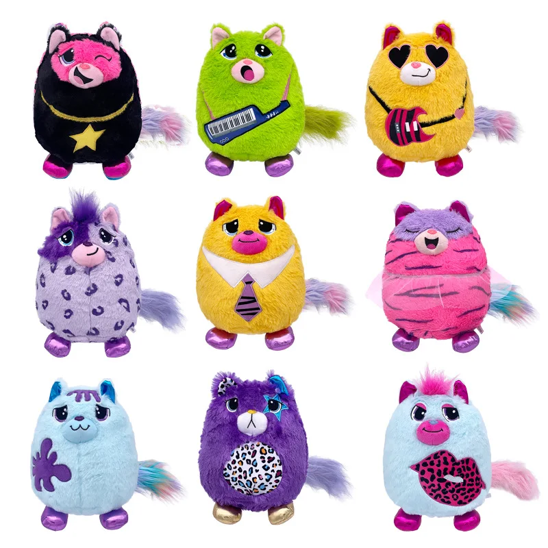 Cross-Border New Warped Tail Cat Plush Doll Animal Wholesale Toys Plastic Cat Pendant Doll Gift