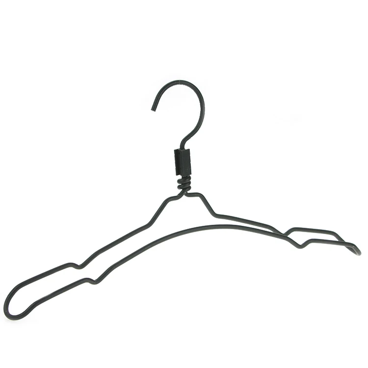 Hot sale shop wholesale non slip wire metal aluminium black gold iron custom laundry clothes dress shirt hangers manufacturer