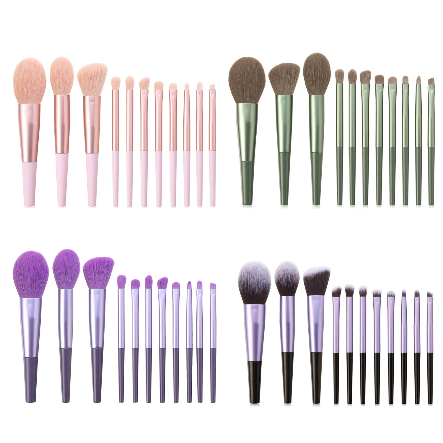 High quality colorful professional soft customize makeup brushes vendors