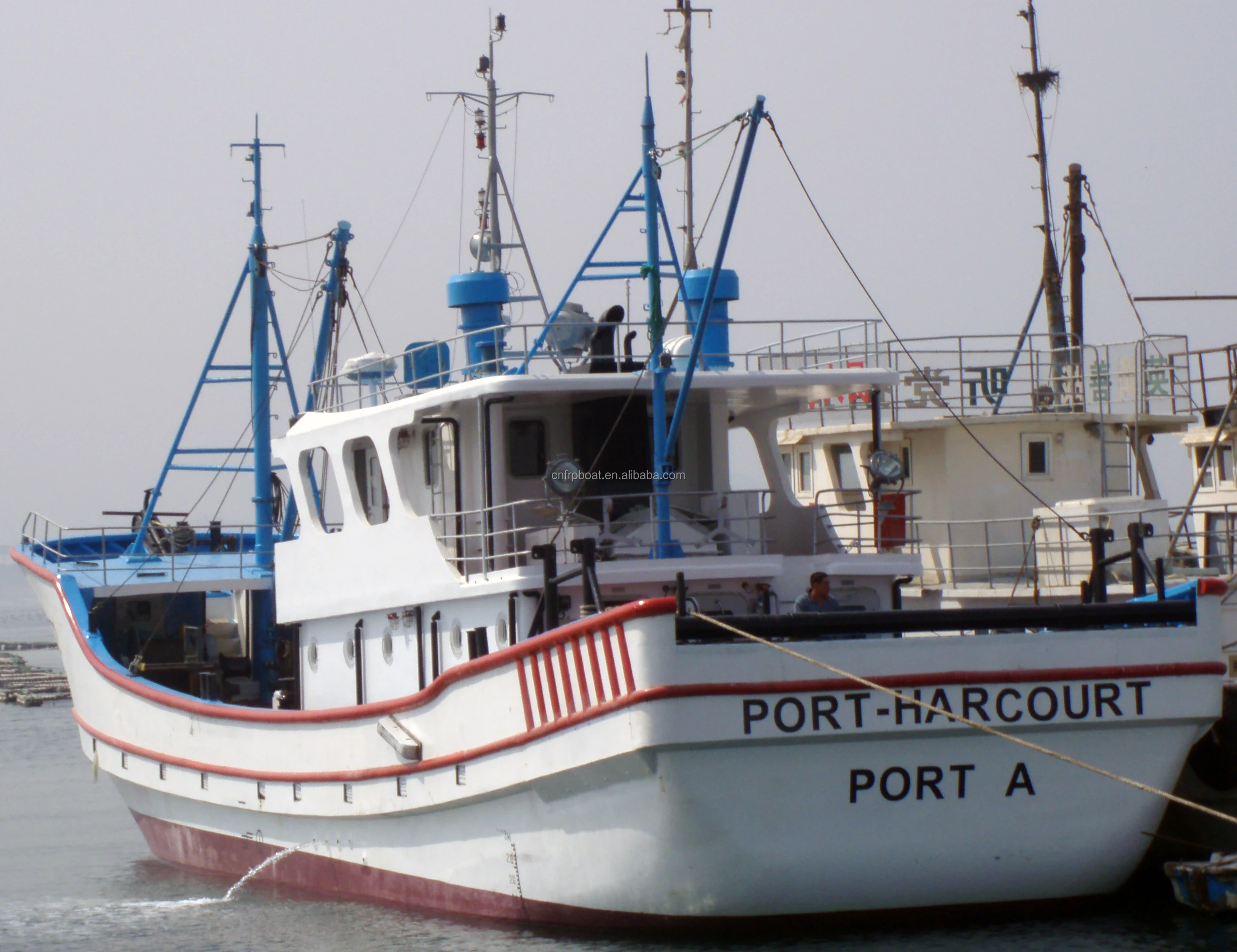 
30.8m China Manufacture New Commerical Recreational Best FRP Fishing Boat Fiberglass Trawler for Sale 