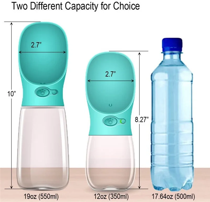pet products dropship 2021 new portable travel cat and dog water bowl bottle