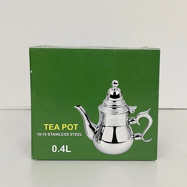 Oriental 2024 Ramadan Part Gold Tea Making Pot Dallah Stainless Steel Induction Moroccan Small Teapot for One