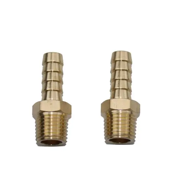 10mm thin straight garden al reducing sliding 2 way 316 1/2 in  pipe male npt brass barb hose fitting