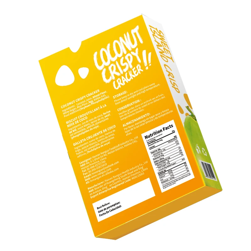 Coconut Crispy Crackers Biscuits Cookies