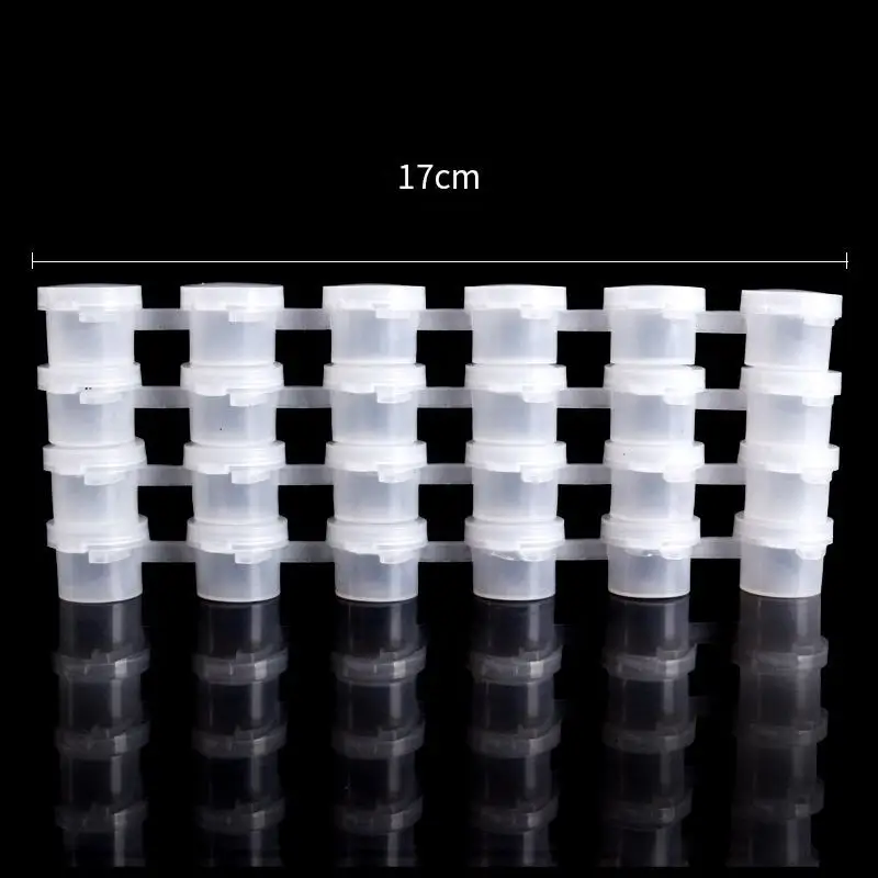 Bview Art 3ml*6 Reusable Mini Art Empty Paint Pots Paint Strips for Acrylic Paint