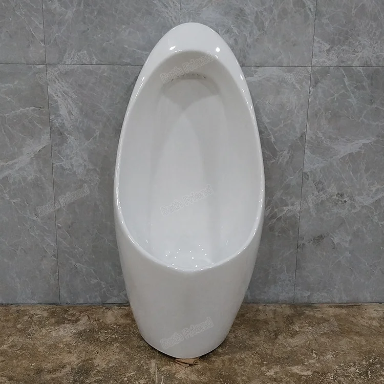 Factory Directly Easy Clean Top Spud Urinals for Men Gravity Flushing Wall Hung Bathroom Urinal