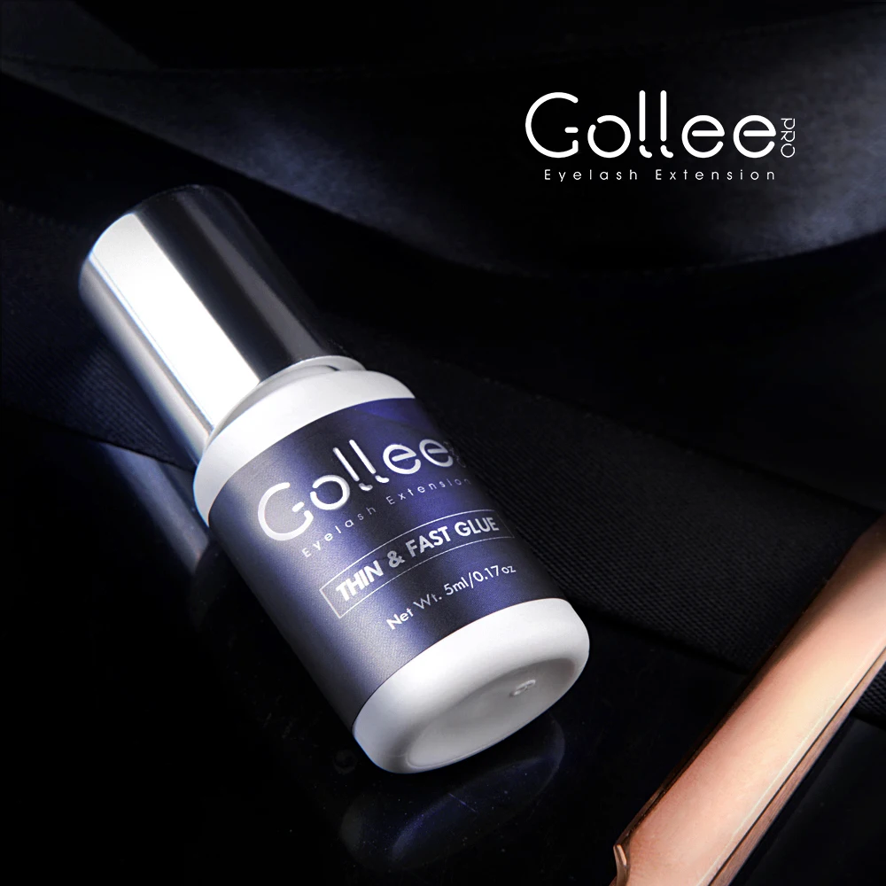 Gollee No Tears Formula 10ml Super Fast  1 Sec Max Bond 6-8 Weeks Private Label Eyelash  Glue Lash Extension Glue
