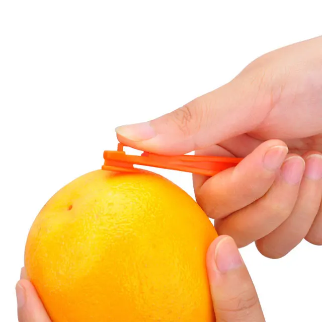 Orange Peelers Plastic Easy Slicer Cutter Orange Citrus Peeler Kitchen Tool