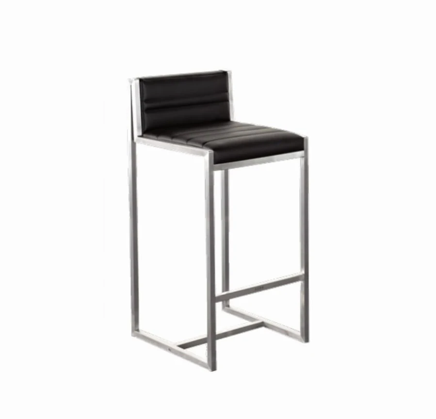 
Modern Zola bar chair in leather stainless steel structure 
