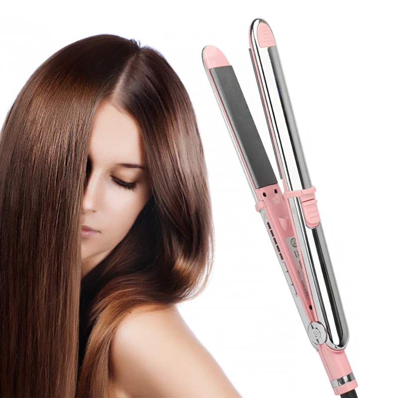 
Private label professional bling diamond flat iron steam hair straightener, best hair straightener brush 