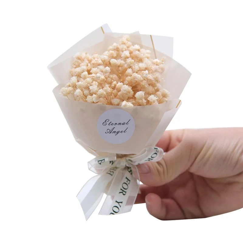 wholesale handmade dried flowers bouquet mini babybreath flower for valentines day