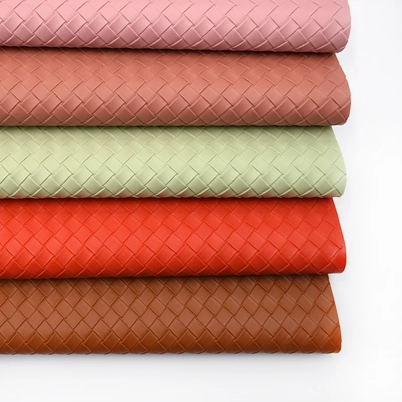 weaved popular Vinyl Rexine PVC Synthetic Leather Fabric Faux Leather For Car Mat  Upholstery forBags