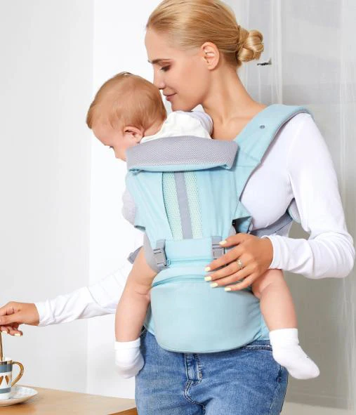 Brightbebe 0-48 Month Ergonomic Baby Carrier Infant Baby Hipseat Carrier 3 In 1 Front Facing Ergonomic Kangaroo Baby Wrap Sling