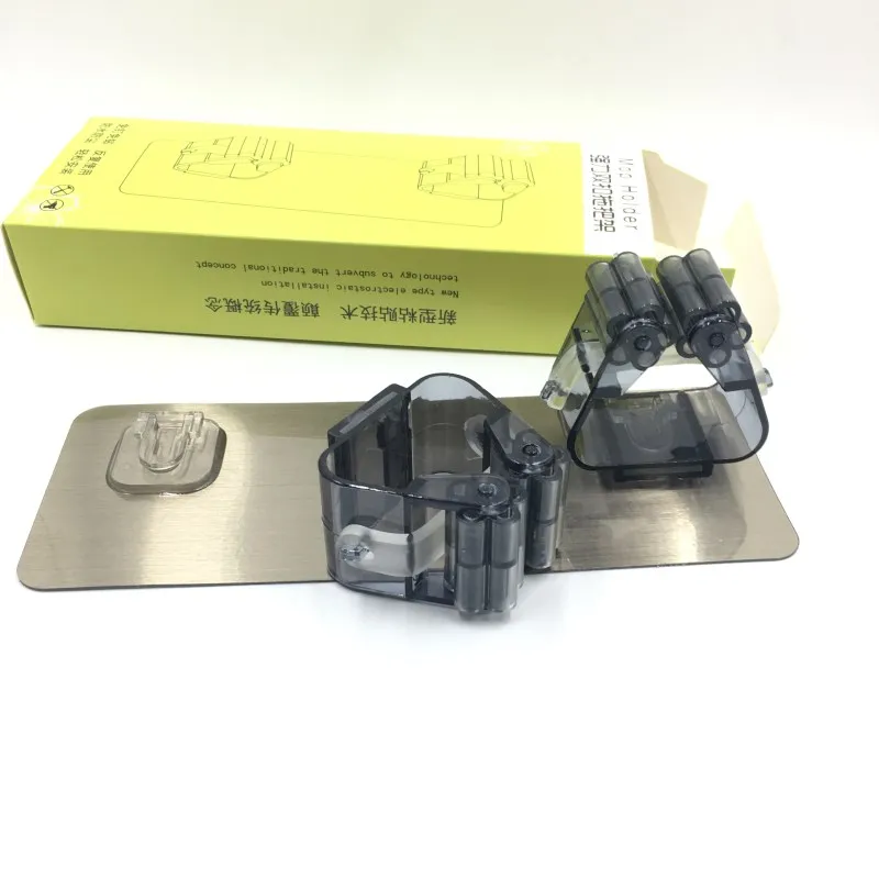 
Samanl made wholesale hot sale single packing two colors wall mounted home plastic broom mop holder 