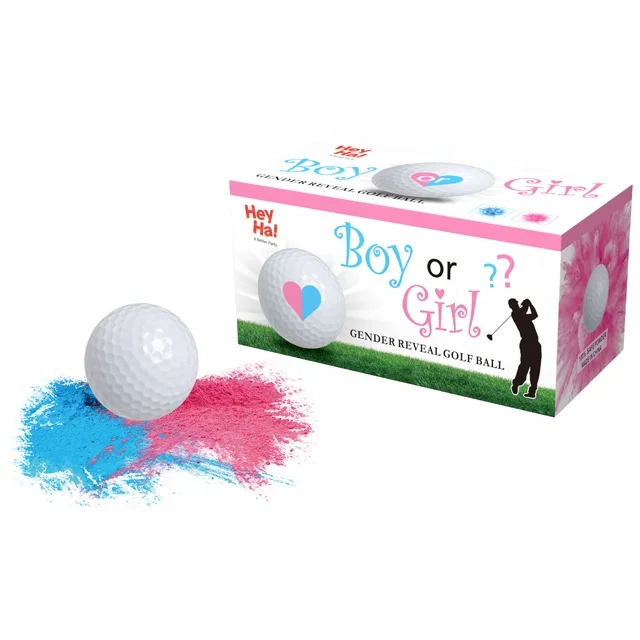 Heyha Baby Gender Reveal Exploding Golf Balls Pink and Blue Set for Boy or Girl Gender Reveal Party