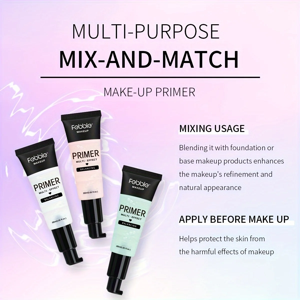 USHAS Primer Makeup Long-lasting Waterproof Non Sticky Makeup Base Primer Private Label Moist Makeup Base