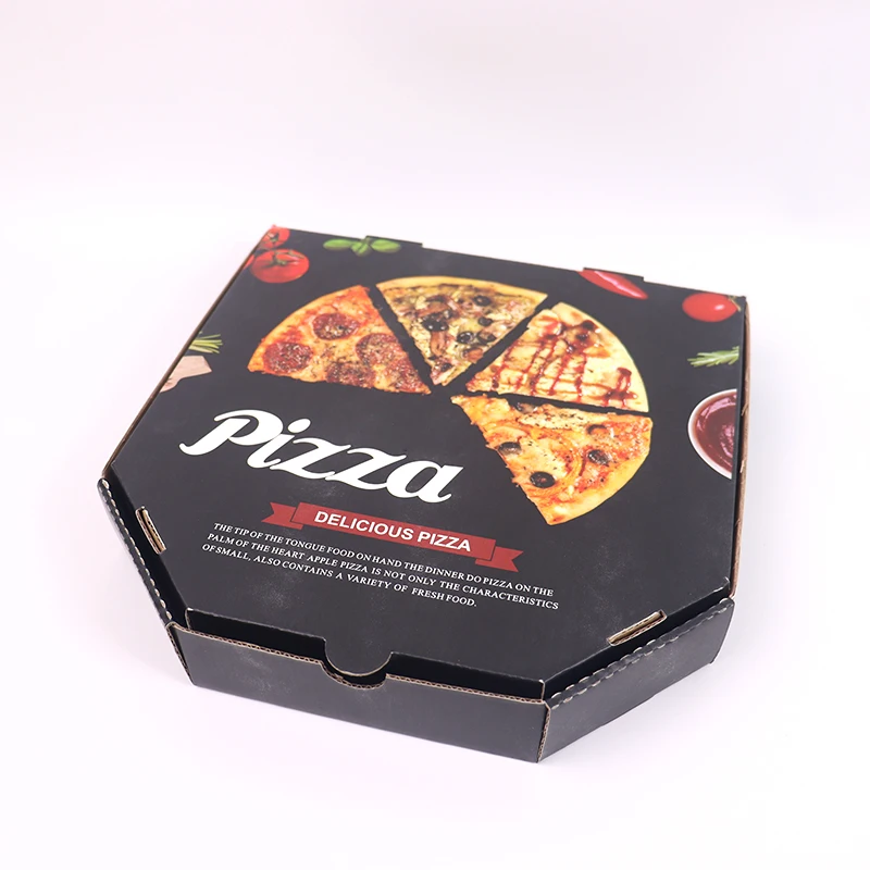Cheap Corrugated pizza packing box carton delivery watermark boxes Customized size color