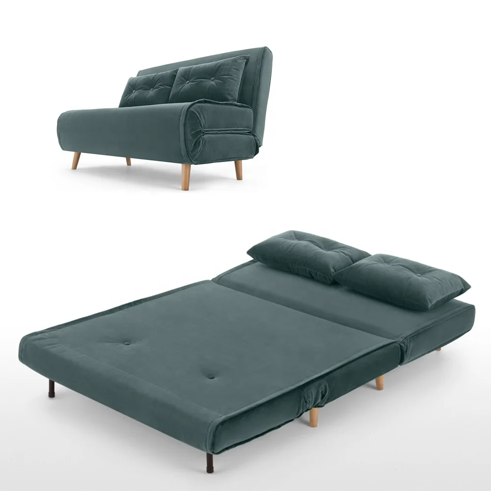 Новый дизайн, современный европейский стиль, двухместная бархатная кровать, складная кровать