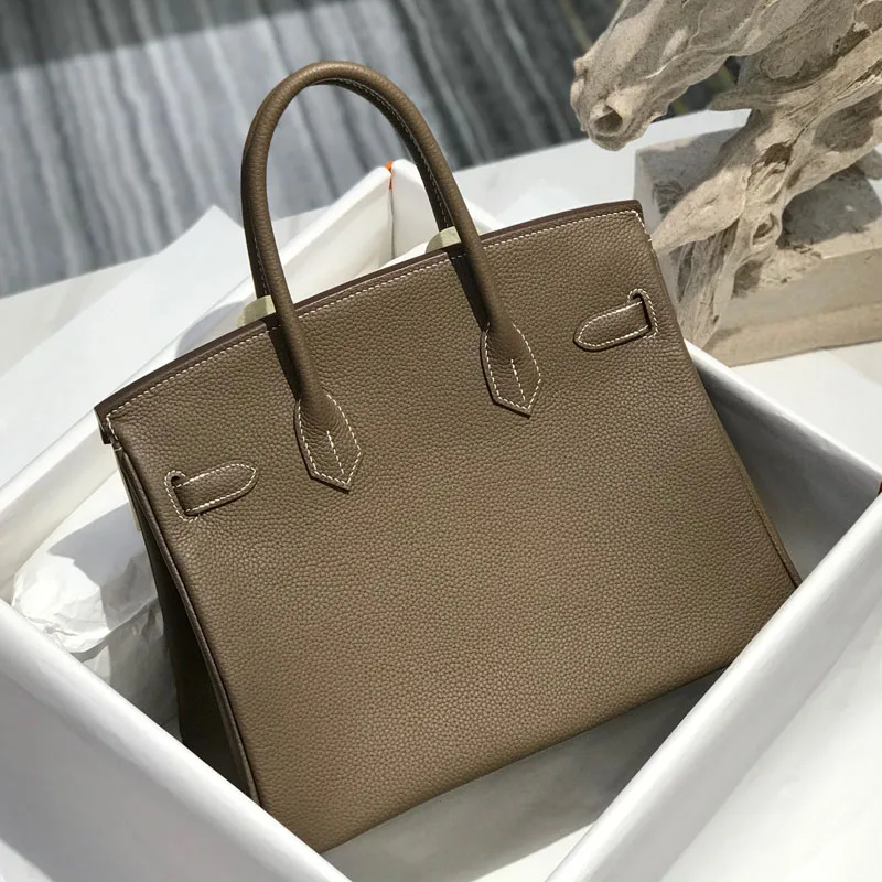 genuine leather high-end Elephant Grey designer bags Manual customization ladies hand bags Handbags handbags for women luxury
