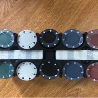 Deluxe Poker in a Tin Includes 2 Decks of Playing Cards 1 Double Sided Printed Felt Mat Plastic 200 Chips 1 Chip Holder BSCI SED