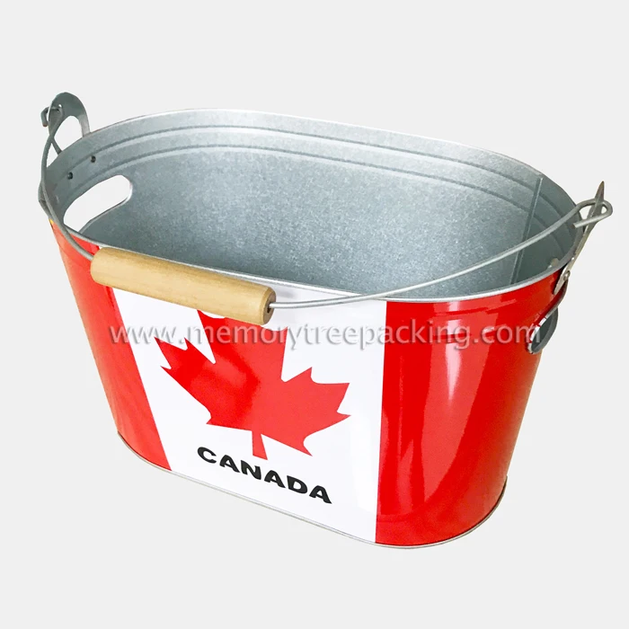 Metal Tin Ice Bucket for Party Decorations Wine Cooler and Holder