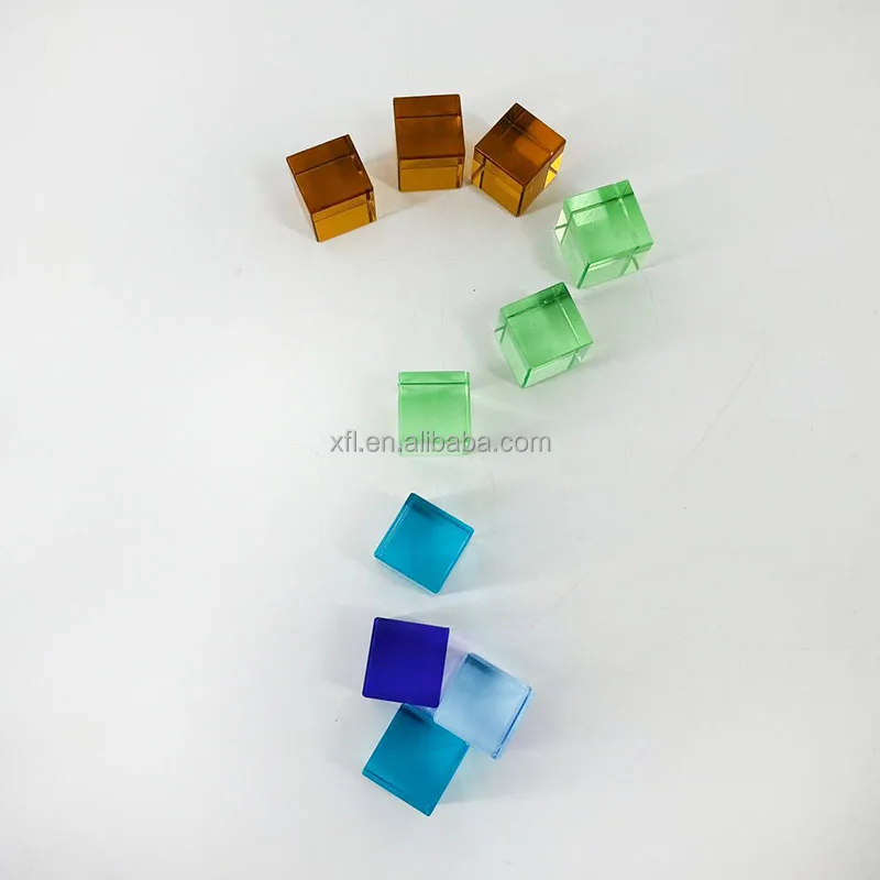 Factory Customize Acrylic Building Block Colorful Cube Block Games Children Toys Acrylic Gem Blocks