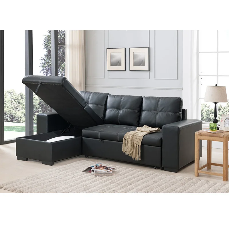 High quality living room corner sofa Extendable sofa bed with storage function