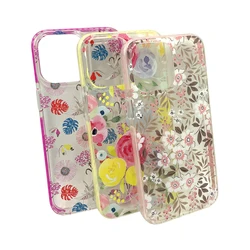 designer cell phone case manufacture OEM printing mobile phone cover flower phone case