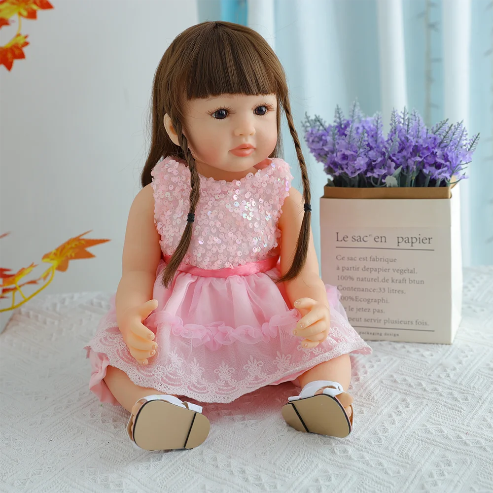 URCHOICE Soft Lifelike Silicone Reborn Baby Doll Toddler Eliminate Loneliness Solitude Partner Kids Toys Baby Fetish Artist