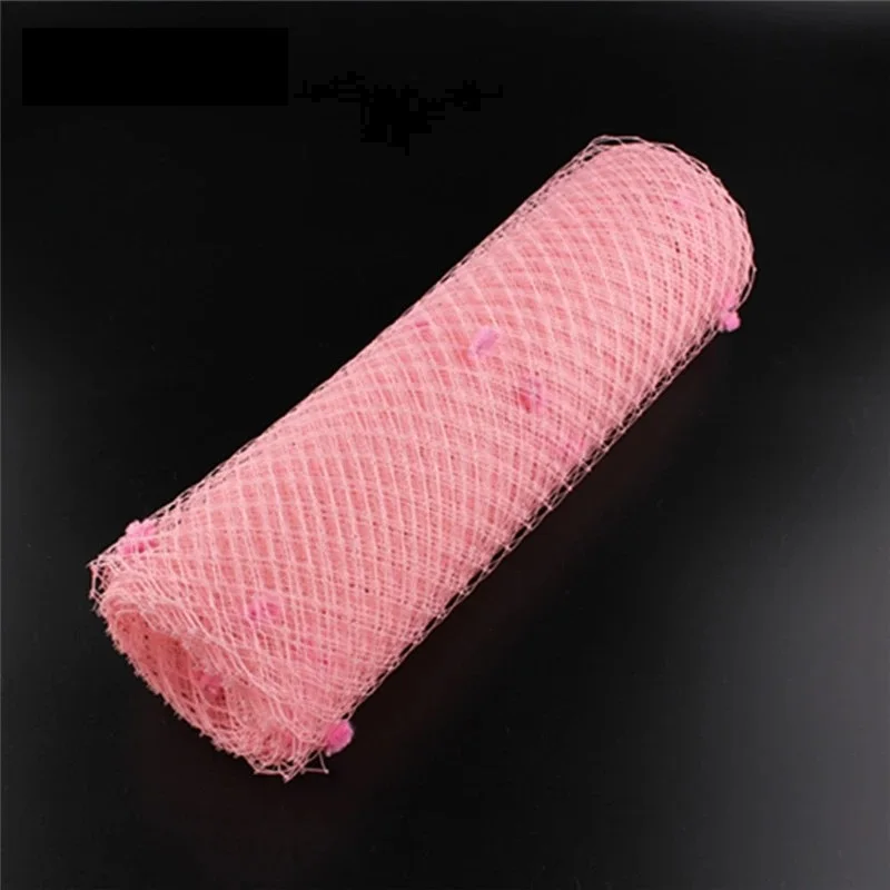 25 CM/45CM Width Birdcage Veils With Dot Bride Wedding Fascinator Hat Mesh DIY Hair Accessories Net Fabric Headwear Veillings