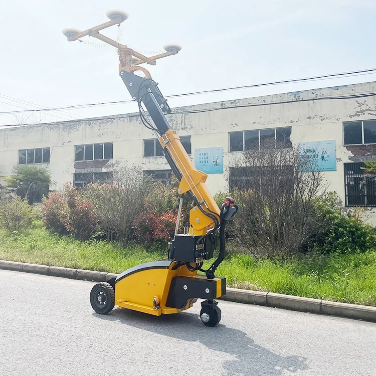 400Kg Load Large Glass Installation Truck Electric Curtain Wall Glass Installation 4 Suction Cup Vehicle