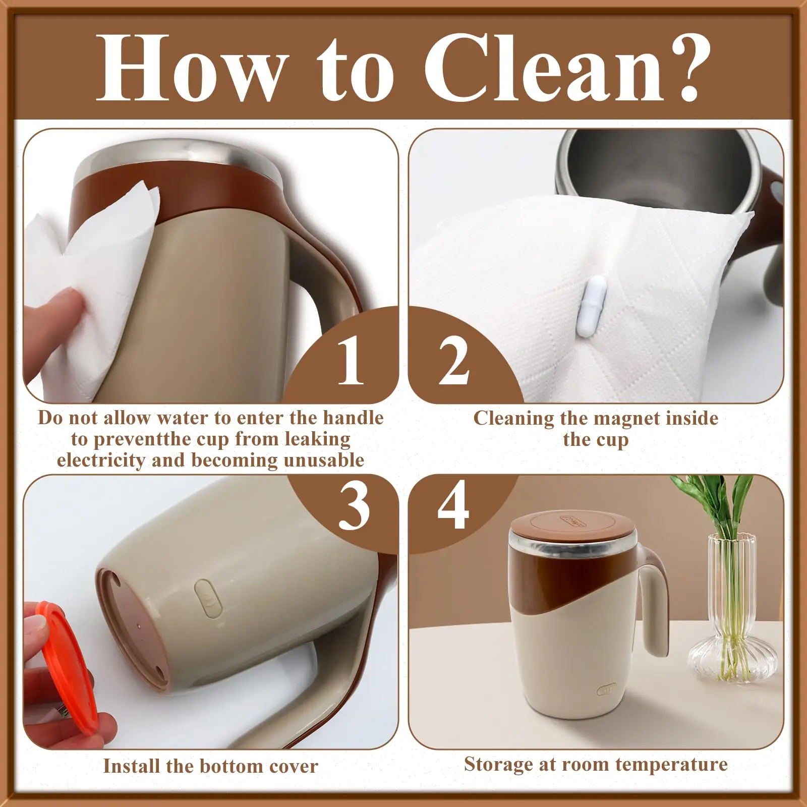 Wholesale Electric Coffee Mixing Cup Automatic Coffee Milk Cup Smart Lazy Mug Food Grade Portable Bottle