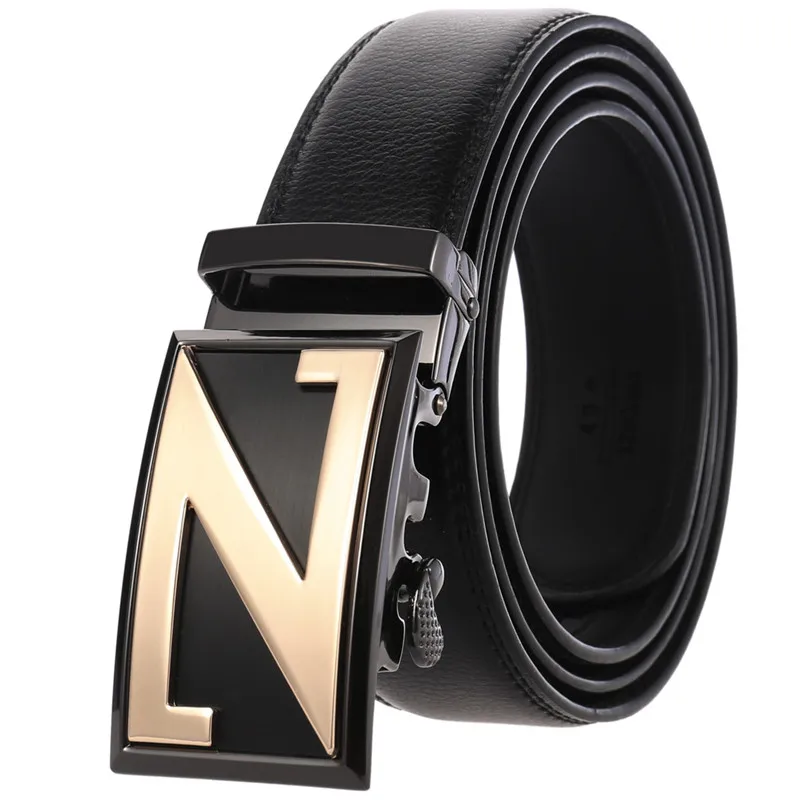 LannyQveen yiwu пояс для мужчин из натуральной яловой Мужская Автоматическая пряжка пояса кожаный ремень