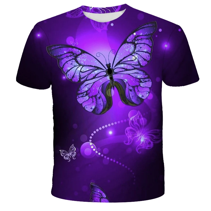 Summer Fashion Short Sleeve 3D Digital Print Top T-shirt Casual Round Neck T-shirt