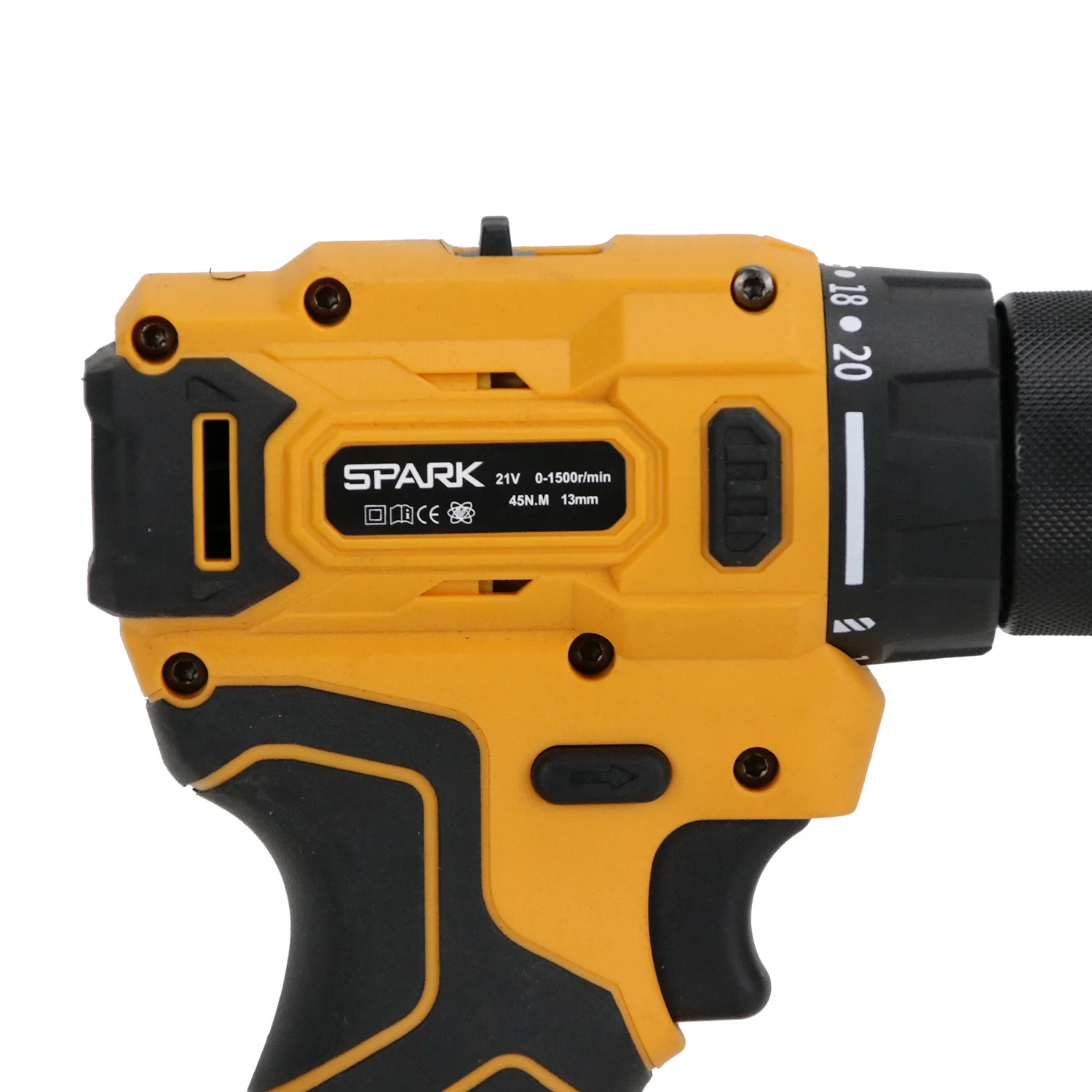 Portable 21V Lithium Battery Cordless Brushless Electric Drill Machine 13 Mm Professional New