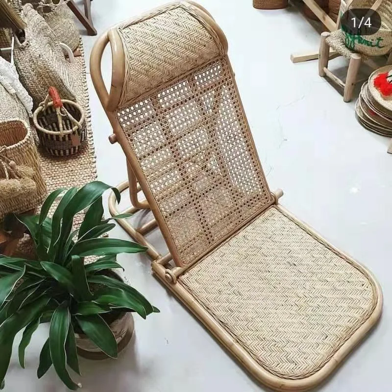 Hot selling high quality relaxed armless rattan lounge chair Outdoor terrace recliner chair Indoor availability spa lounge chair
