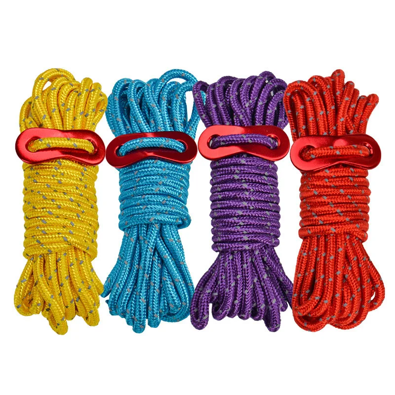 SP2708 Outdoor Adjustable Windproof Canopy Anchor Reflective 4M Umbrella Cord Fixed Tent Wind Rope for Camping