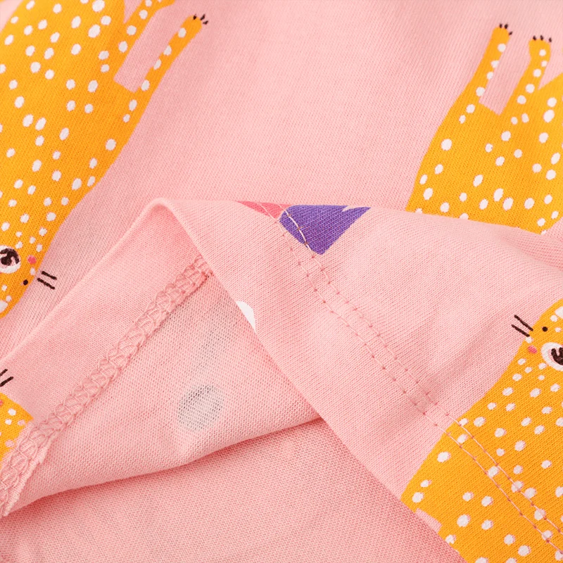 High Quality Printed Twirl Princess Soft Cotton Full Sleeves Pink Children Clothes For Girls Dress