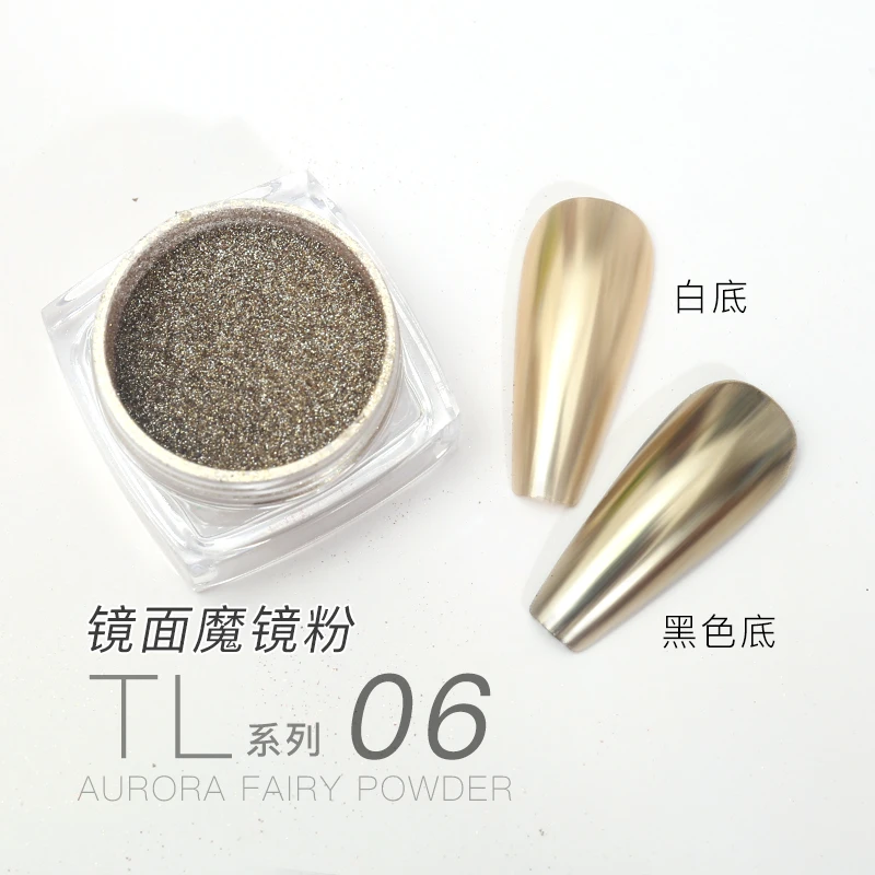Top Quality Promotional Custom Chrome Powder Coating For Mirror Nails Effect Mirror Powder For Nails