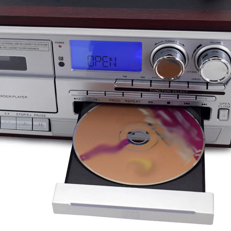 Лидер продаж, проигрыватель виниловых пластинок с CD-проигрывателем, кассетной записью и проигрывателем, USBSD FM-радио