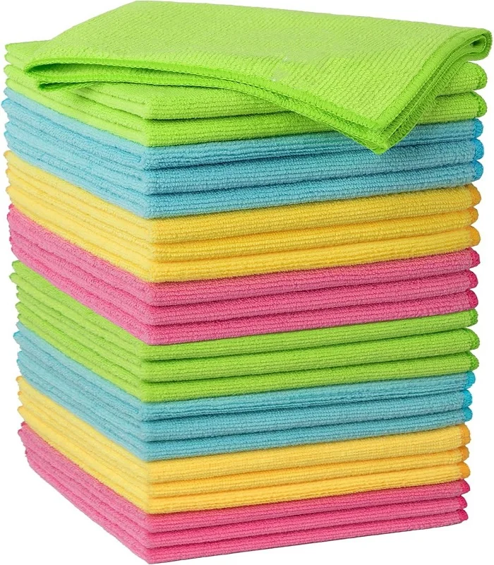 Microfiber Cleaning Cloths, Lint Free, Absorbent, Streak Free, Non-Abrasive, Reusable and Washable