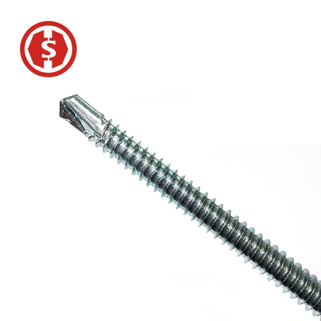 Wholesale White Galvanized Tek Screw Hex Flange head Self Drilling Double Thread Roofing Screw Factory customized
