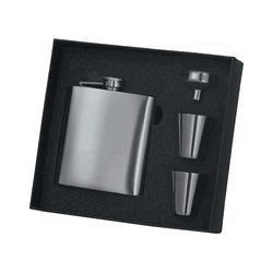 7oz/8oz hip flask gift set Stainless steel hip flask with shot glass