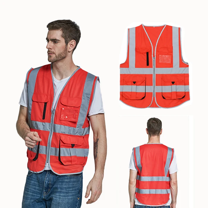 Высококачественный защитный жилет Darlingwell, жилет высокой видимости, светоотражающий защитный жилет с карманами, готов к отправке