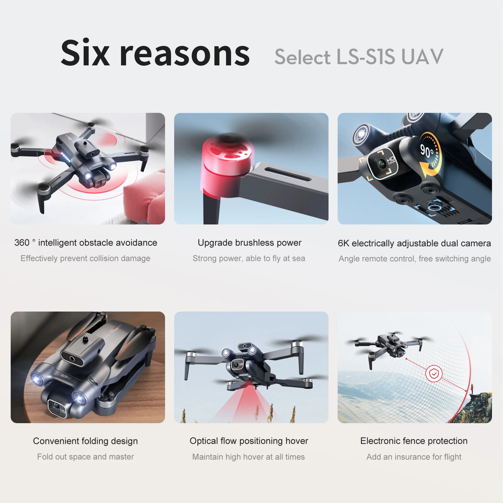 S1S GPS 5G WIFI Obstacle Avoidance Optical Flow Brushless Motor Profesional Drone 4K 6K RC drones with 4k camera and gps