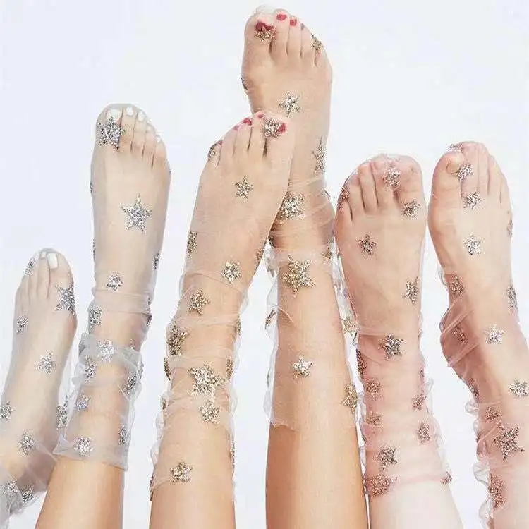 Заводские прозрачные сексуальные шелковые носки calcetines