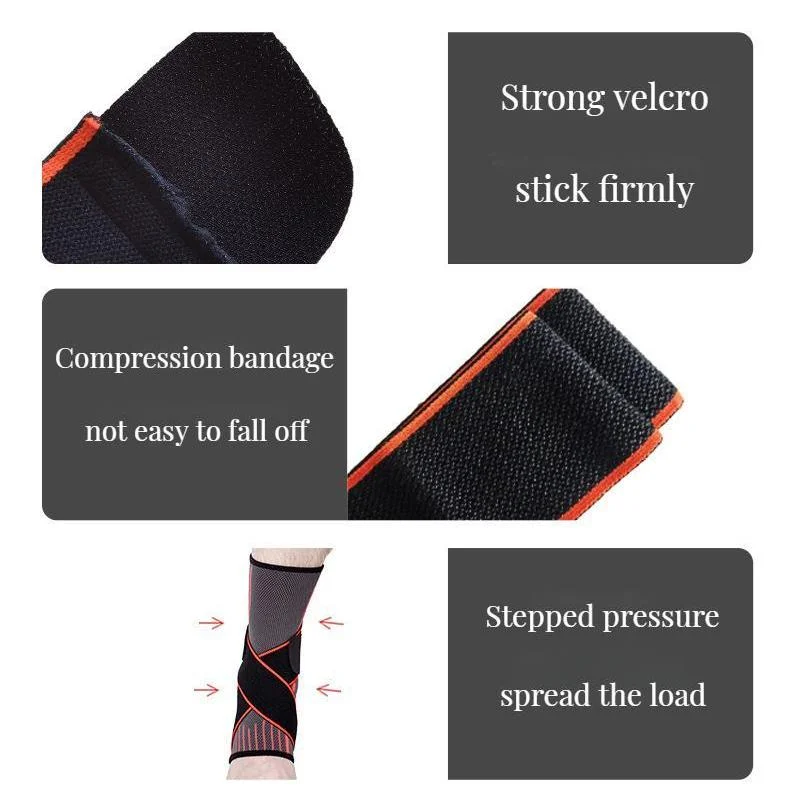 3D Knit Professional Sports Adjustable Compression Belt Non-slip Ankle Protection Brace Support Band