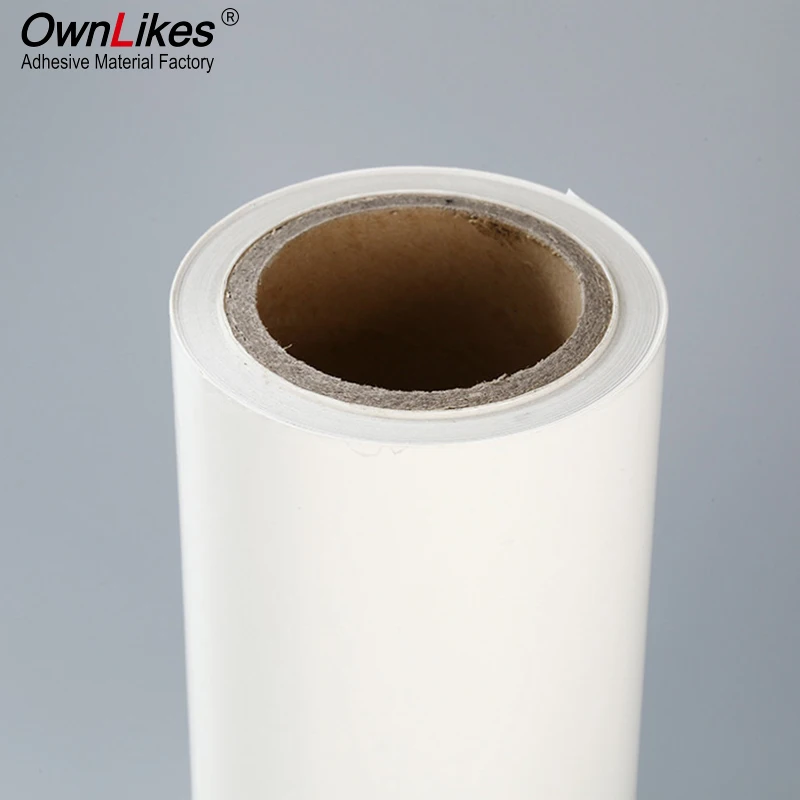 Ownlikes 2023 Best Quality Inkjet Sticker Paper 60mic 75mic White BOPP Self Adhesive Acrylic Adhesive Single Side Jumbo Rolls