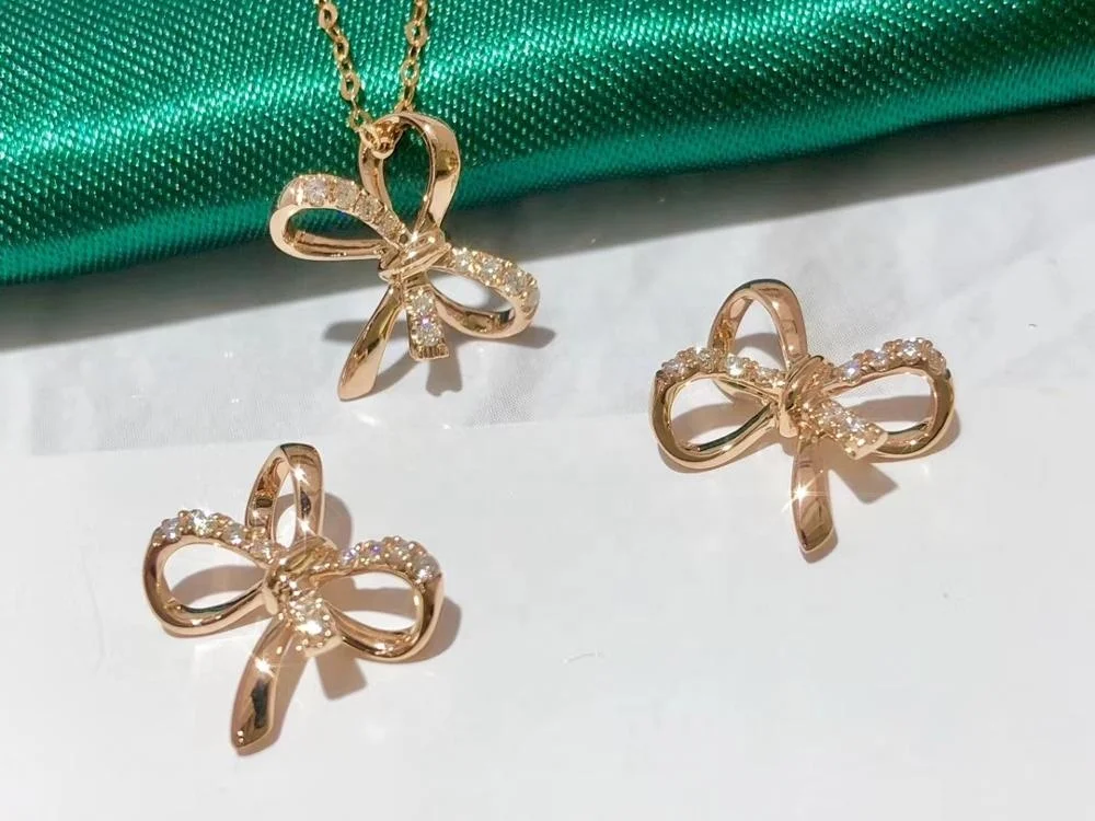 PUSHI jewelry fashion babygirl necklaces butterfly diamond necklace 18k gold butterfly charm pendant necklace women
